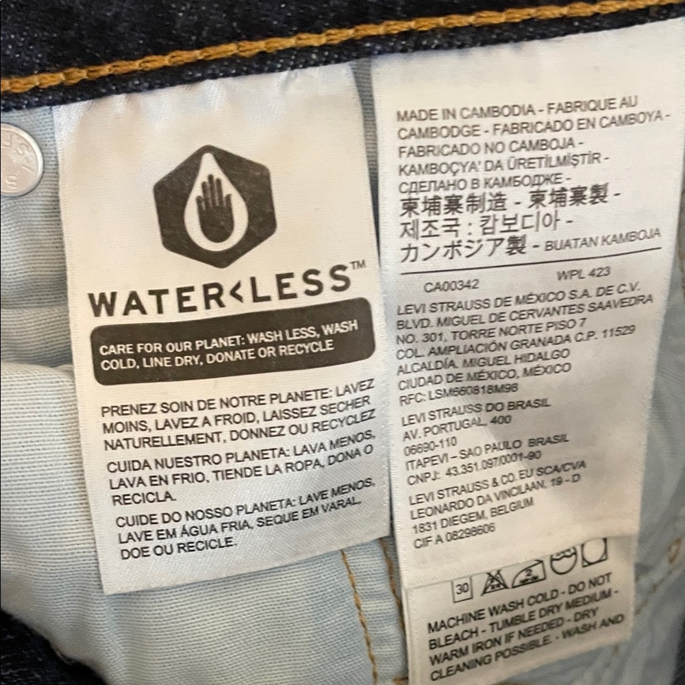 Levi's Dark Blue Straight Jeans - Picture 4 of 7